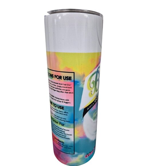 "Bit#@ Be Gone" Funny Novelty Spray With Unicorn Design Colorful Tie-Dye Print 2 - Picture 6 of 6